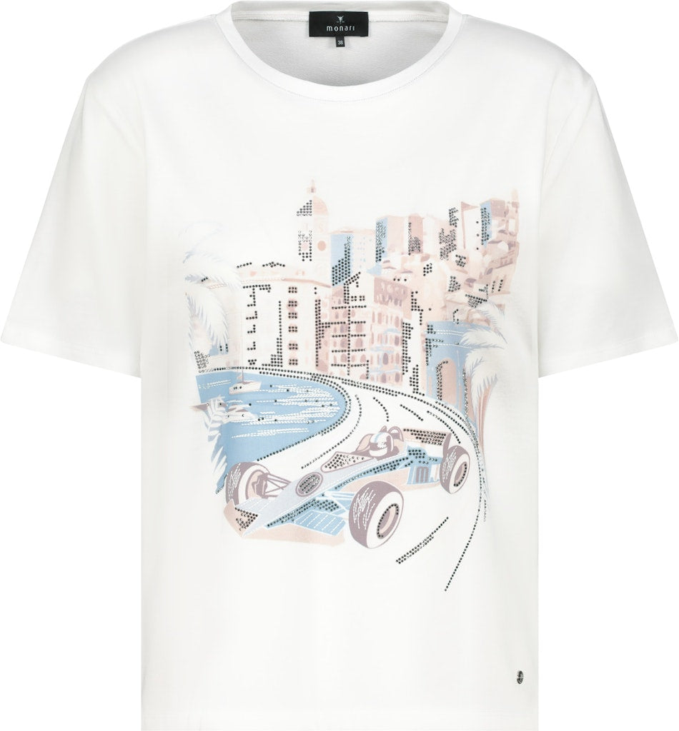 Monari Damen T-Shirts  Off-White