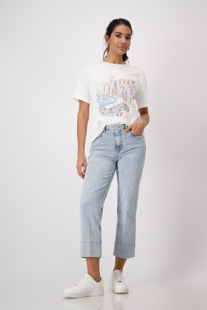 Monari Damen T-Shirts  Off-White