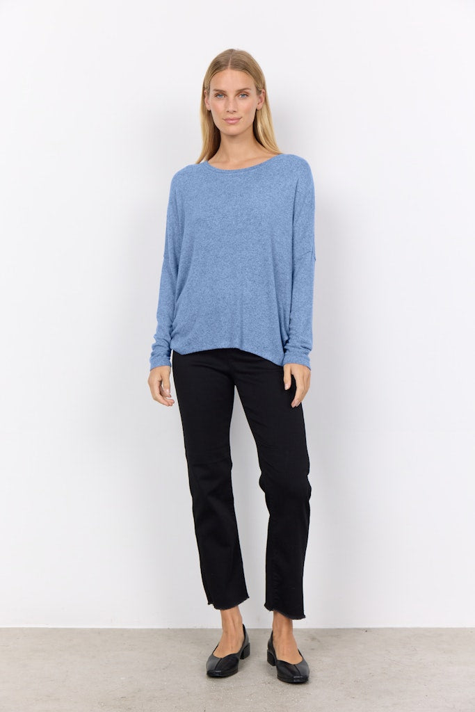 Soya Concept Damen Blusen Air Blue Melang