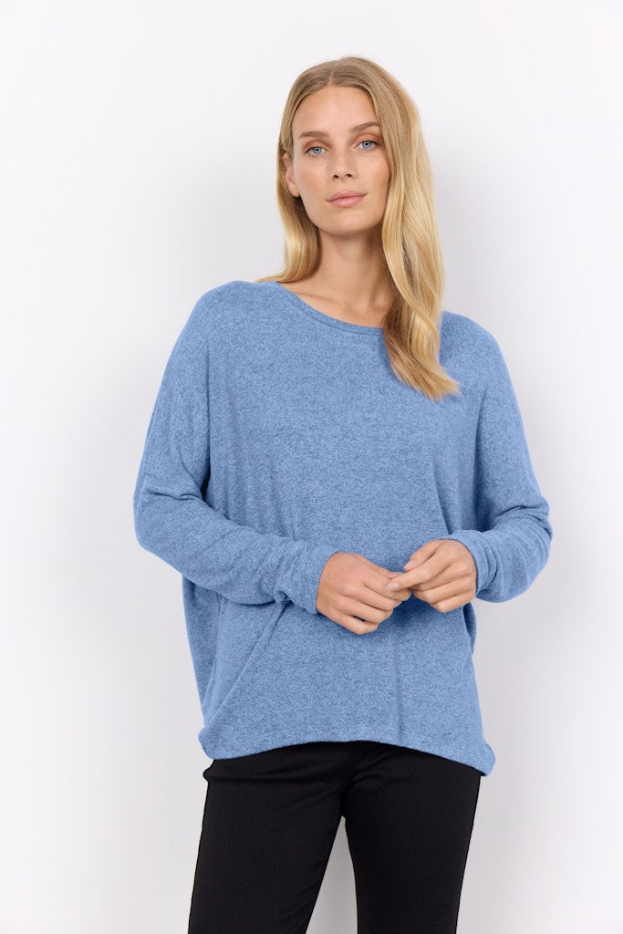 Soya Concept Damen Blusen Air Blue Melang