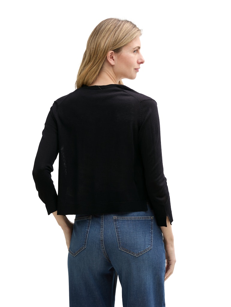 Tom Tailor Damen Strickjacken Deep Black