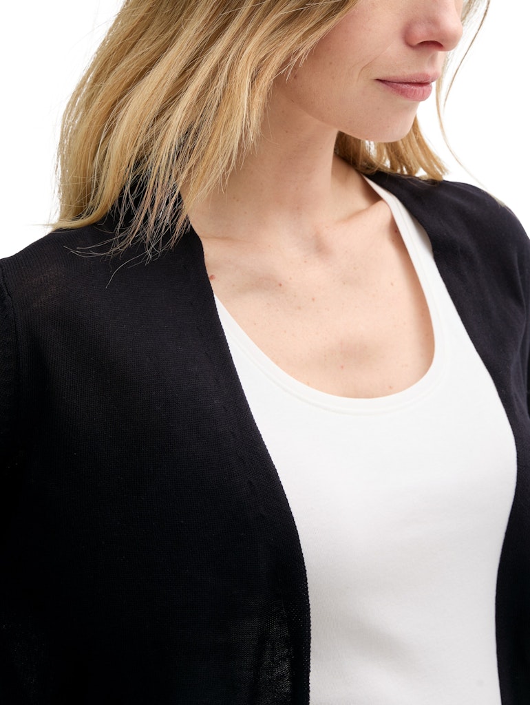 Tom Tailor Damen Strickjacken Deep Black