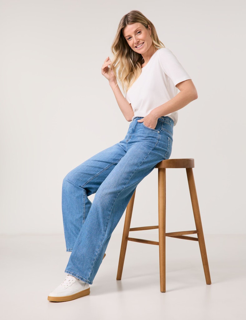 Gerry Weber Damen Hosen Blue Denim With