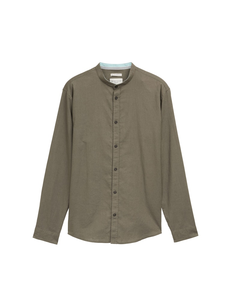 Tom Tailor Herren Hemden lang Smokey Olive Gr