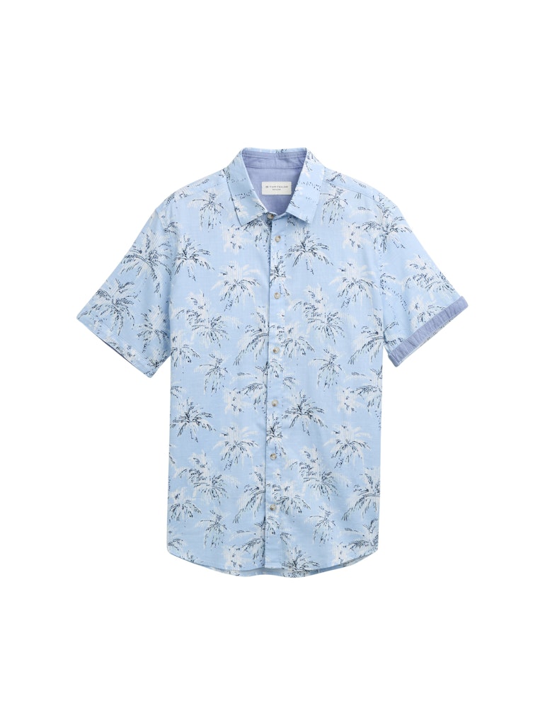Tom Tailor Herren Hemden kurz Powder Blue Str