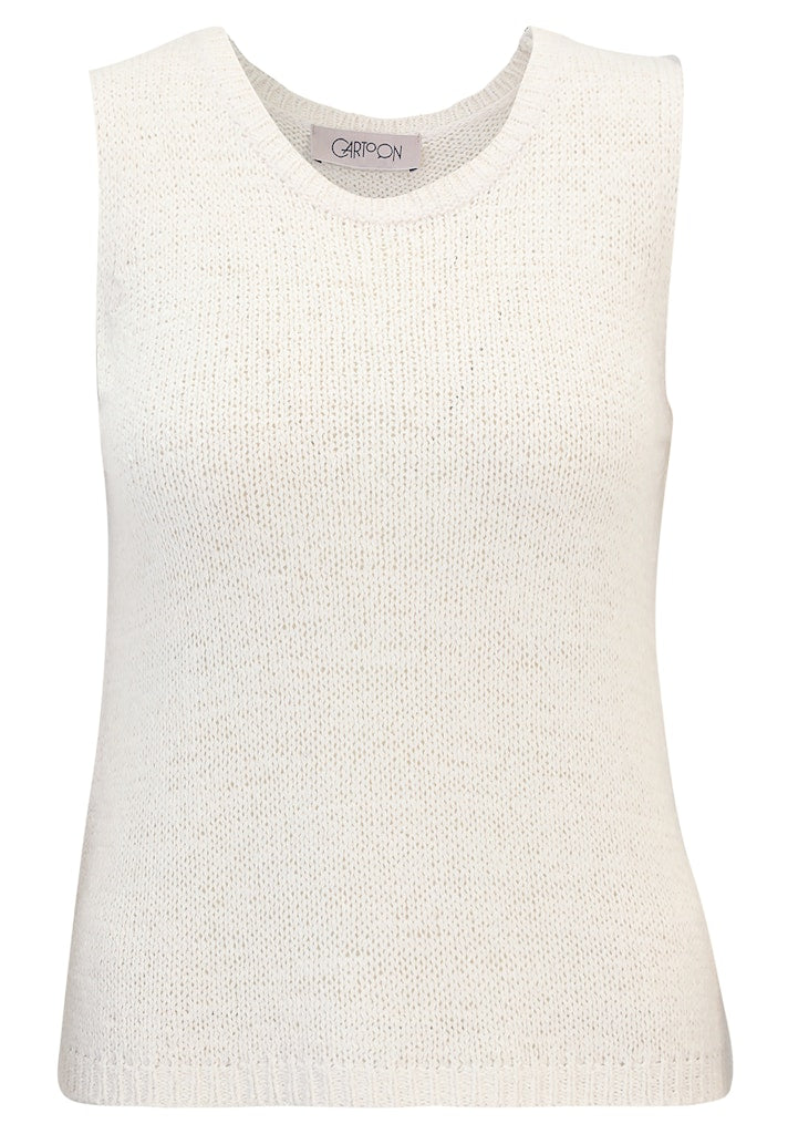 Cartoon Damen Pullover Offwhite