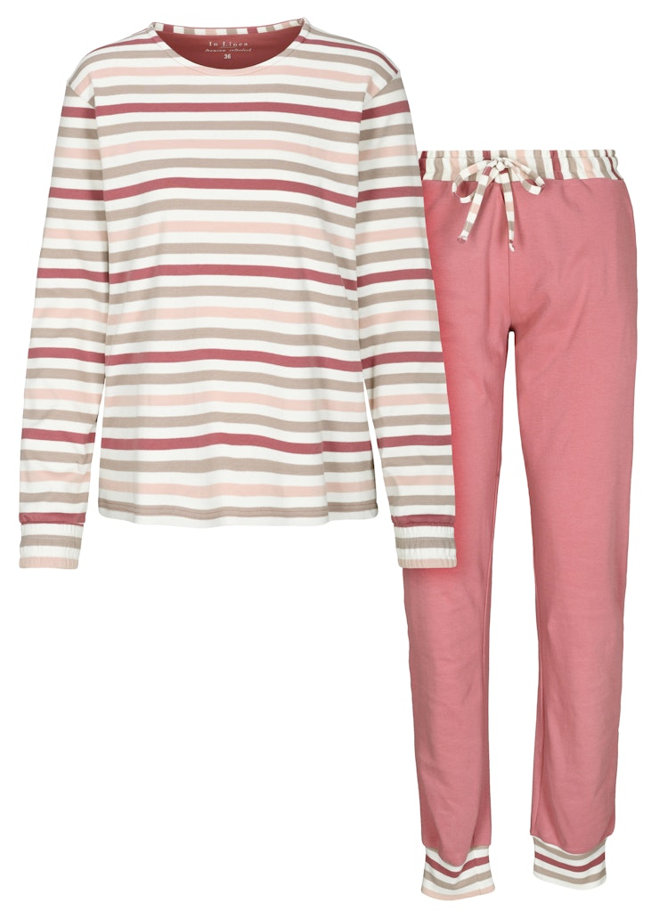 Katag Schlafanzug Ecru Stripe