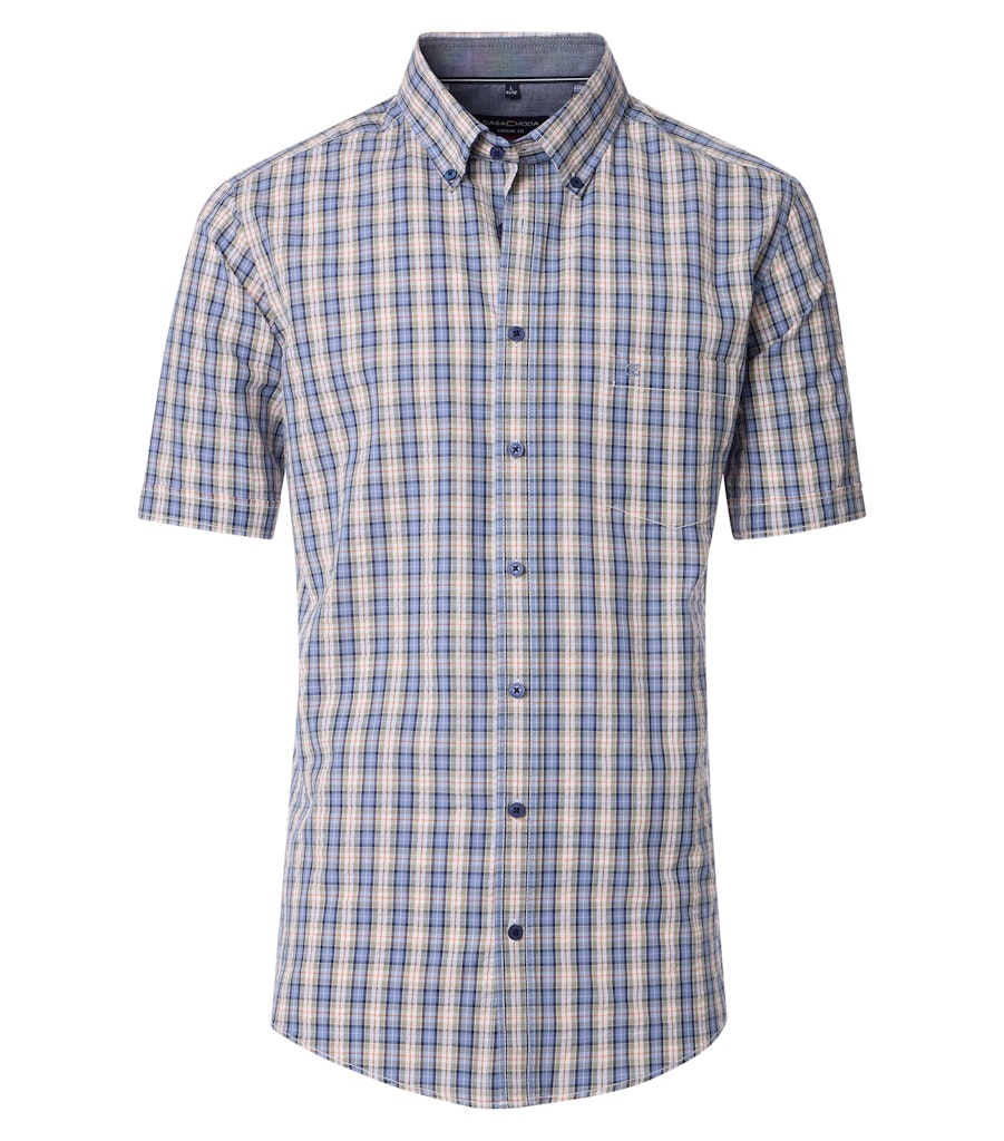 Casa Moda Herren Hemden kurz  Blau