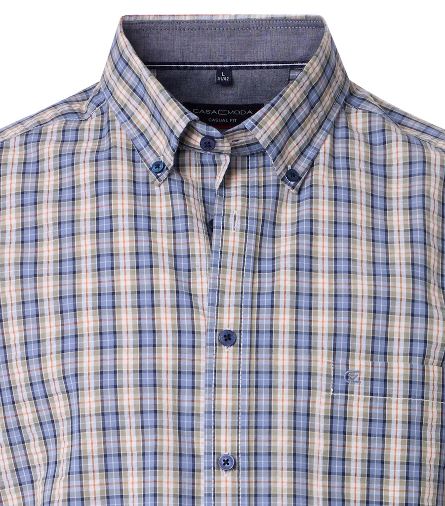 Casa Moda Herren Hemden kurz  Blau