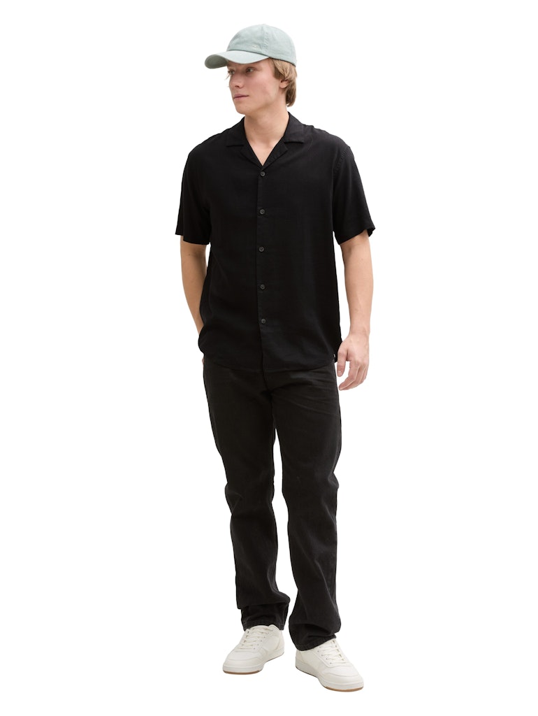 Tom Tailor denim Herren Hemden kurz Black