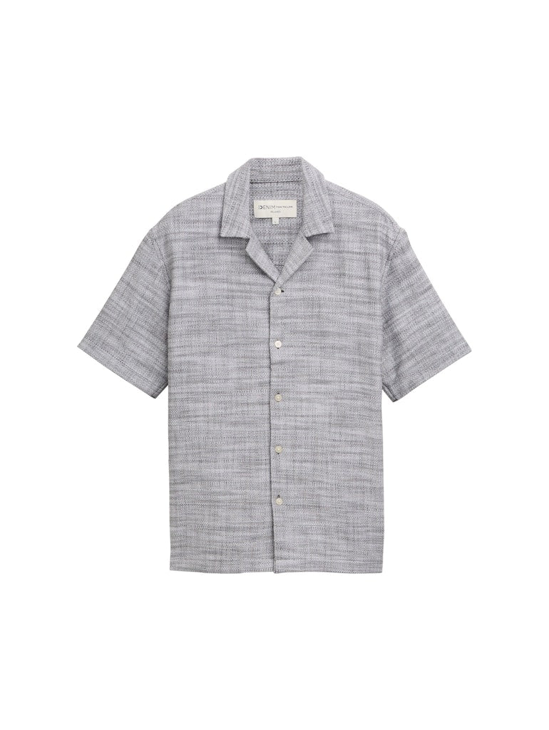 Tom Tailor denim Herren Hemden kurz Coal Grey Blue