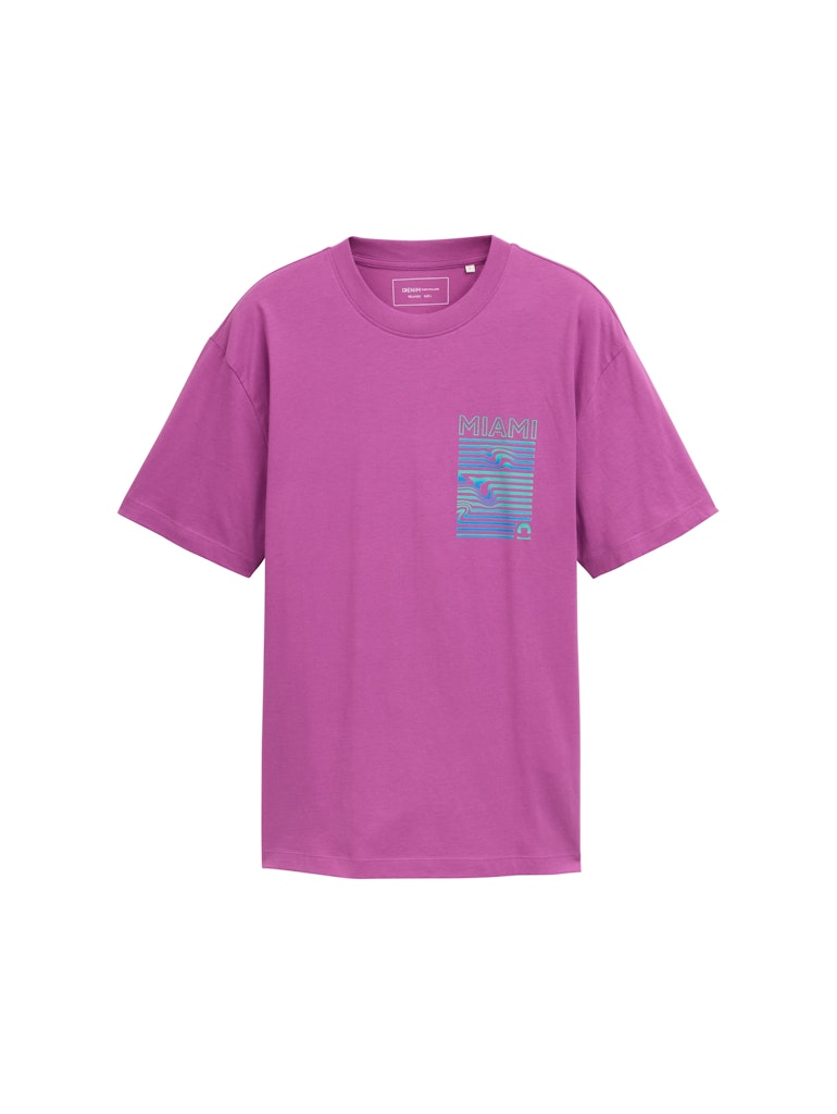 Tom Tailor denim Herren T-Shirts kurz Plum Blossom Li