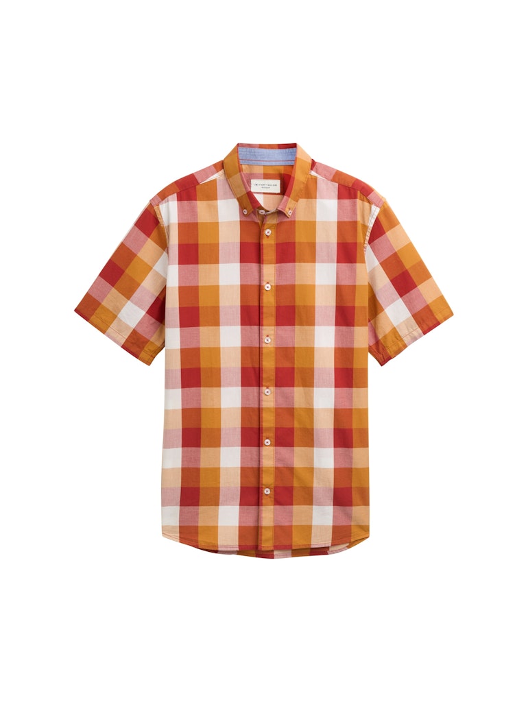 Tom Tailor Herren Hemden kurz Red Big Check