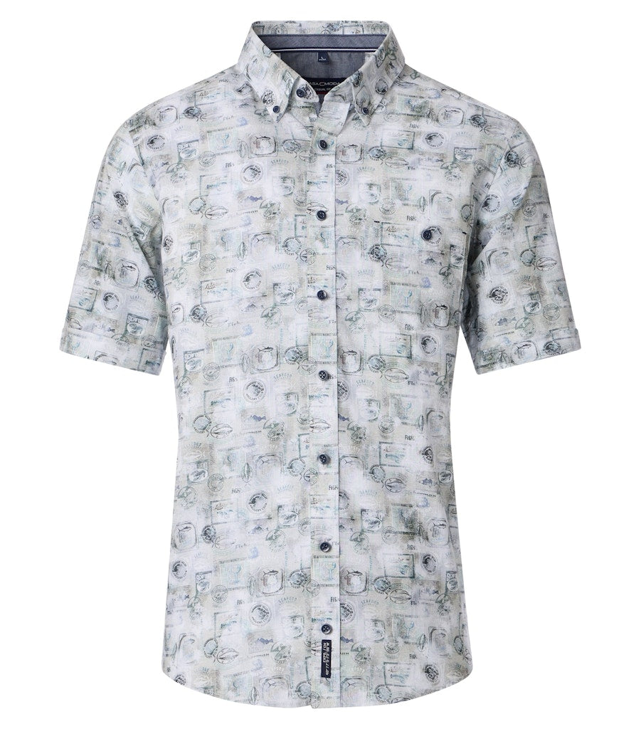 Casa Moda Herren Hemden kurz  Beige