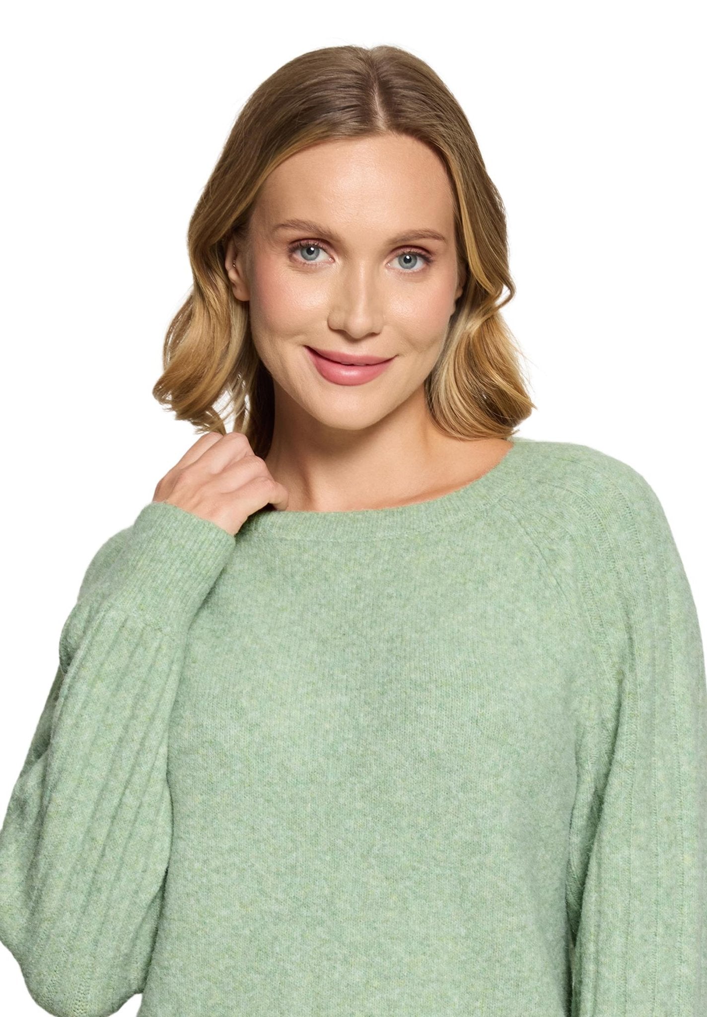 Cartoon Damen Pullover Green Melange
