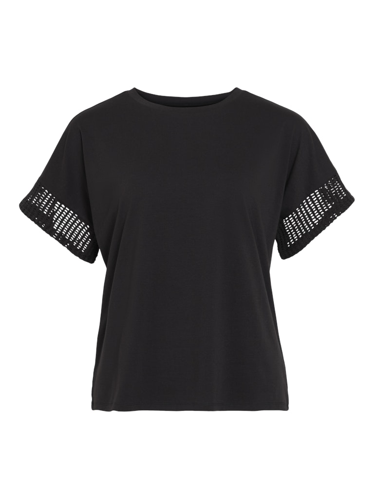 Vila Damen T-Shirts Black Beauty