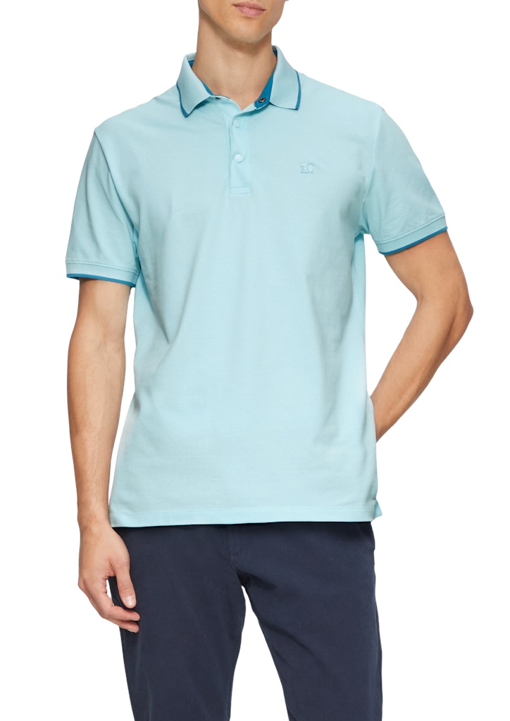 S. Oliver red Herren Polo-Shirts Blue Green