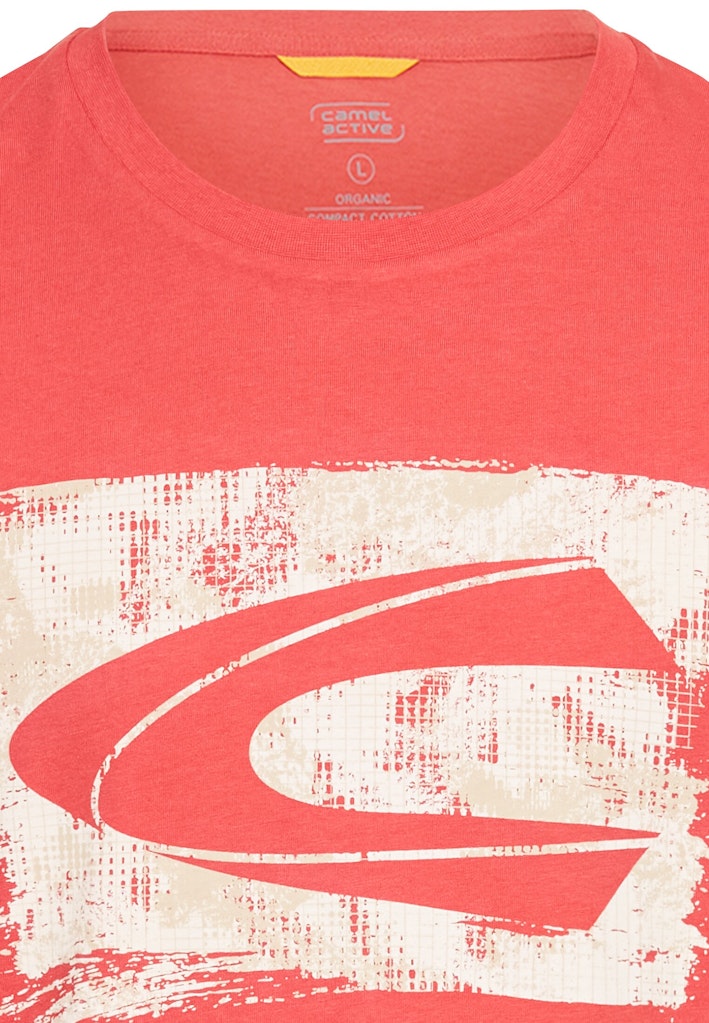 Camel active Herren T-Shirts kurz  Sunfaded Red