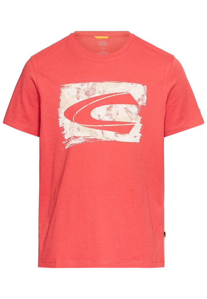 Camel active Herren T-Shirts kurz  Sunfaded Red