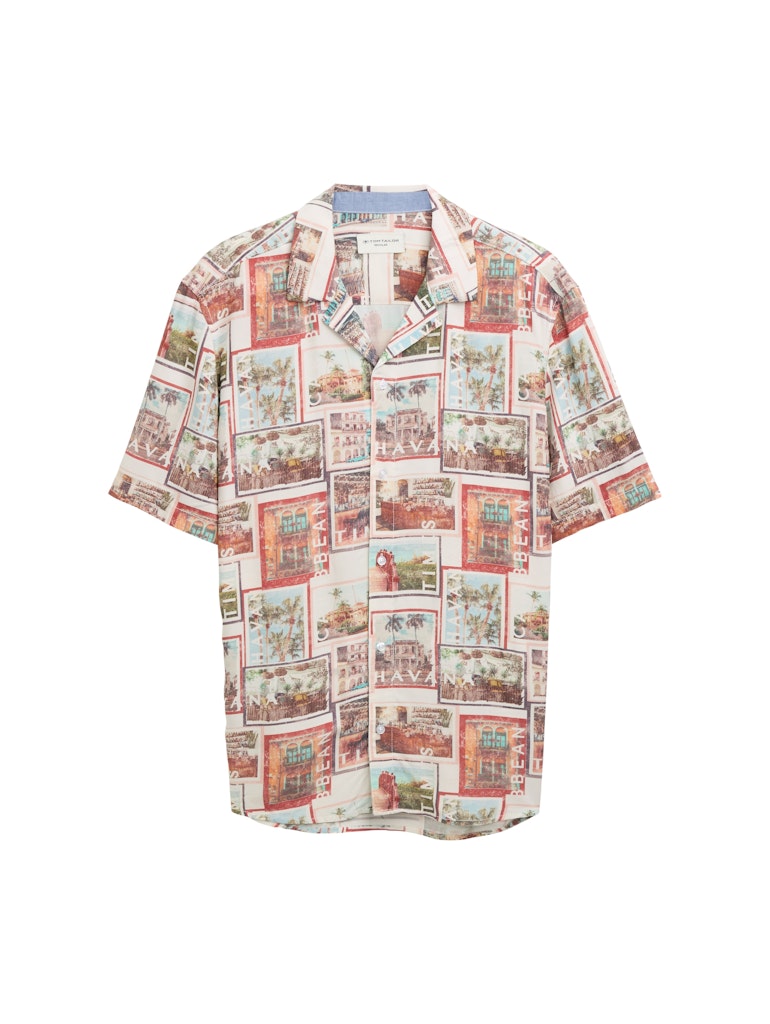 Tom Tailor Herren Hemden kurz Multi Color Pho