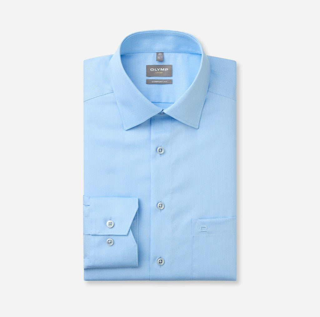 Olymp Herren Hemden lang  Bleu