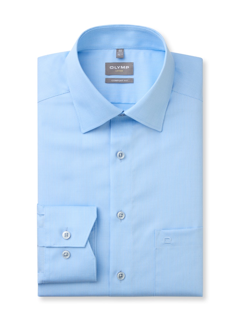 Olymp Herren Hemden lang  Bleu