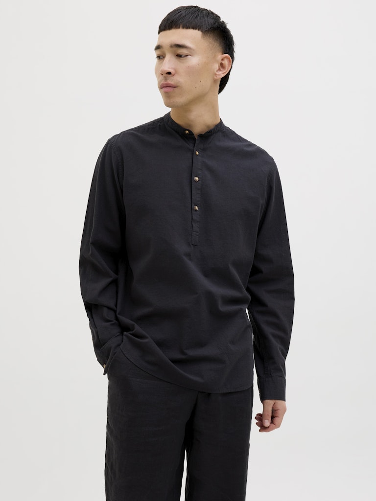 Jack & Jones Herren Hemden lang Black