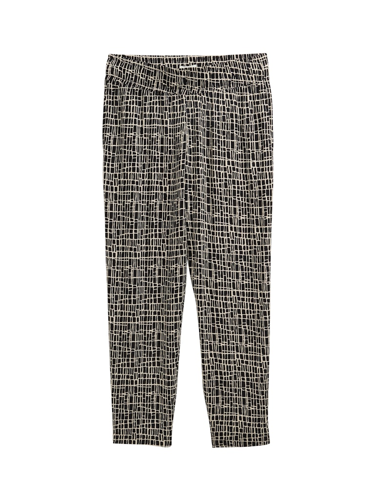 Tom Tailor Damen Hosen Abstract Black