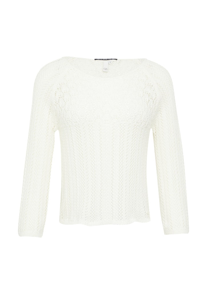 QS by S.Oliver Damen Pullover White