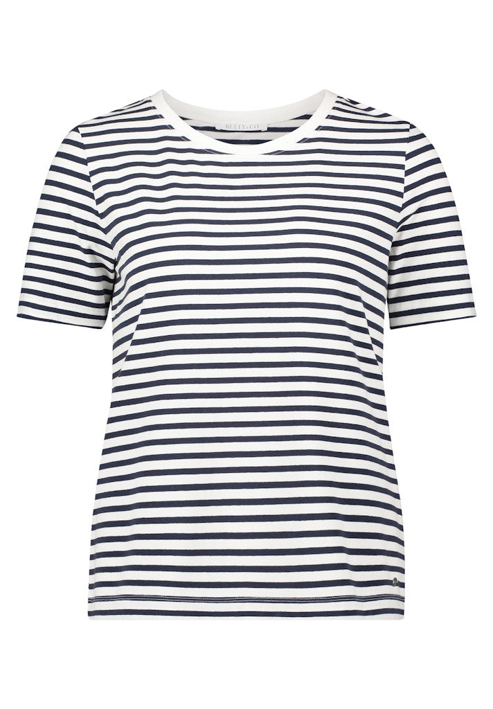 Betty & Co Damen T-Shirts Cream/Dark Blue