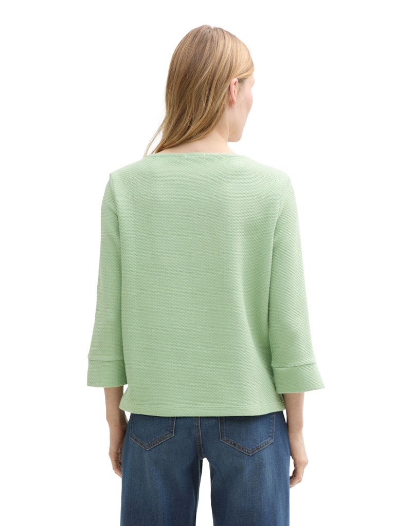 Tom Tailor Damen Sweatshirts Green Structure