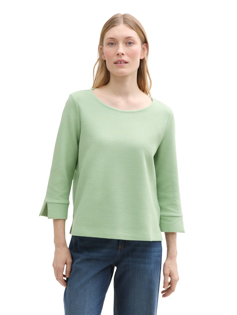 Tom Tailor Damen Sweatshirts Green Structure