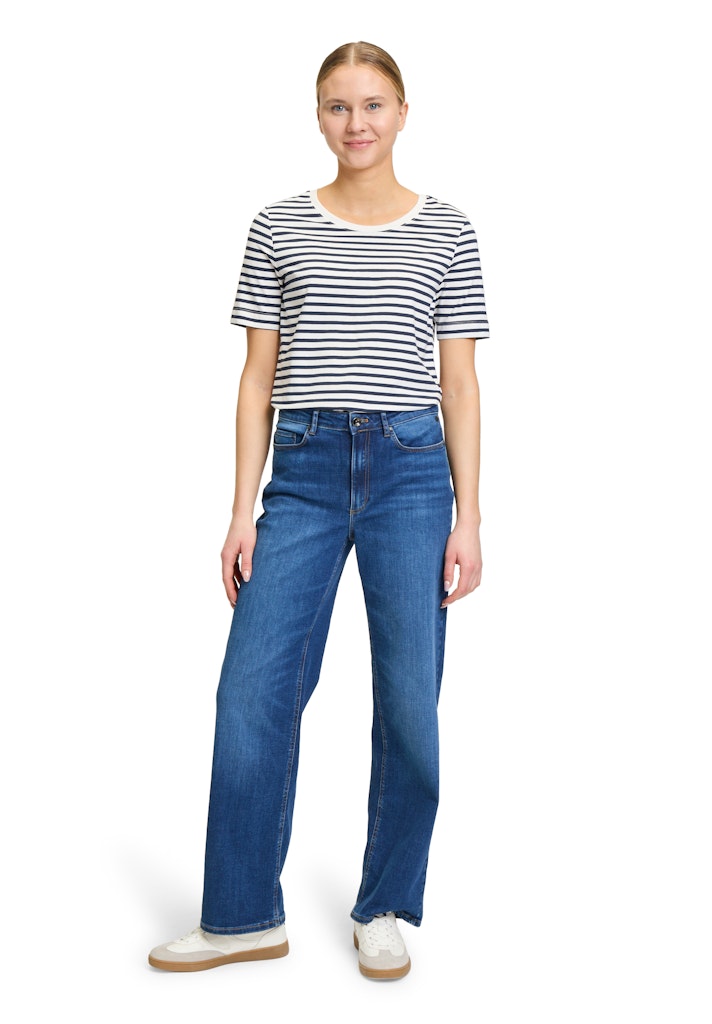 Betty & Co Damen T-Shirts Cream/Dark Blue