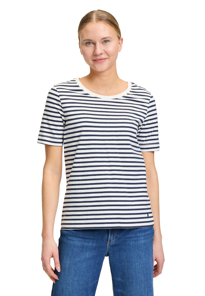 Betty & Co Damen T-Shirts Cream/Dark Blue