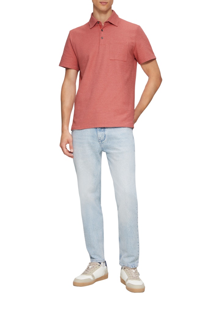 S. Oliver red Herren Polo-Shirts Lilac/Pink