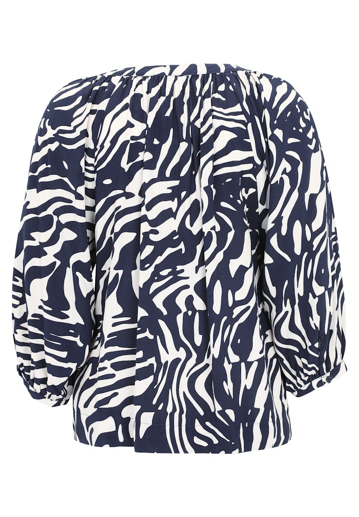 Betty & Co Damen Blusen Dark Blue/Natur