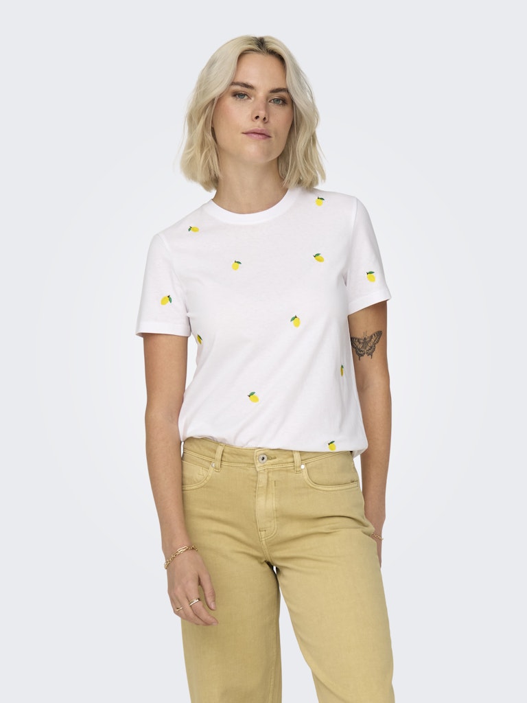 Only Damen T-Shirts Bright White/Le