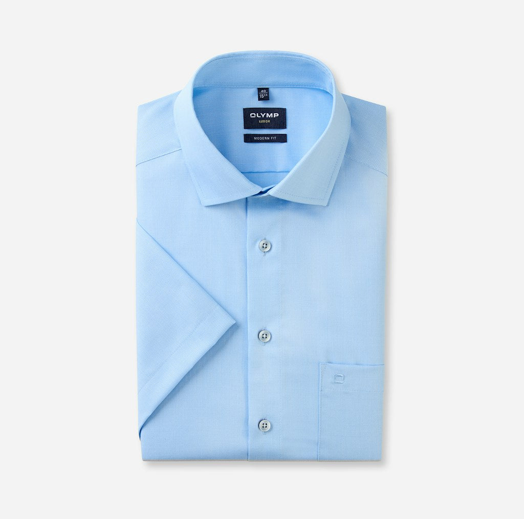 Olymp Herren Hemden kurz  Bleu