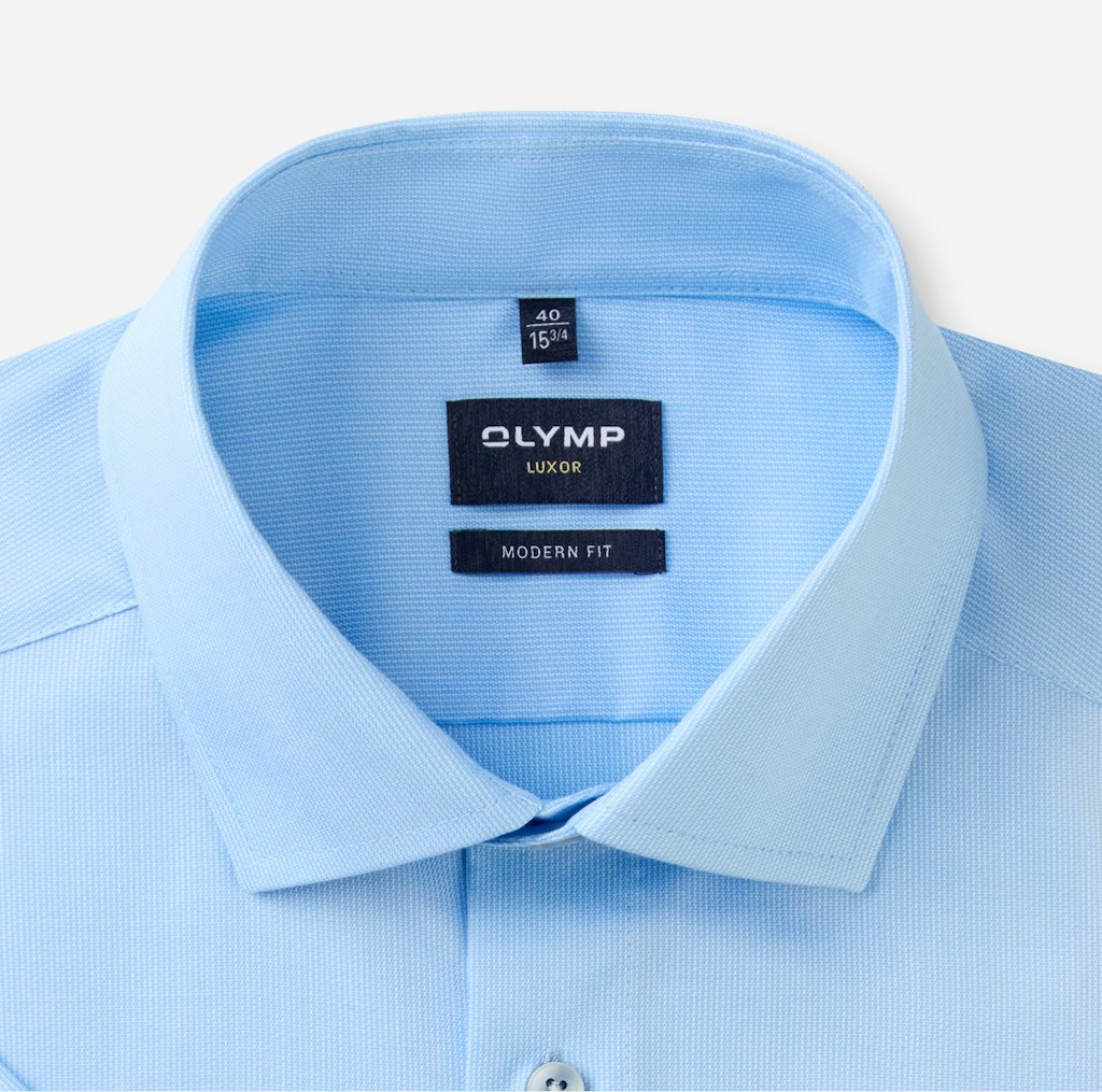 Olymp Herren Hemden kurz  Bleu