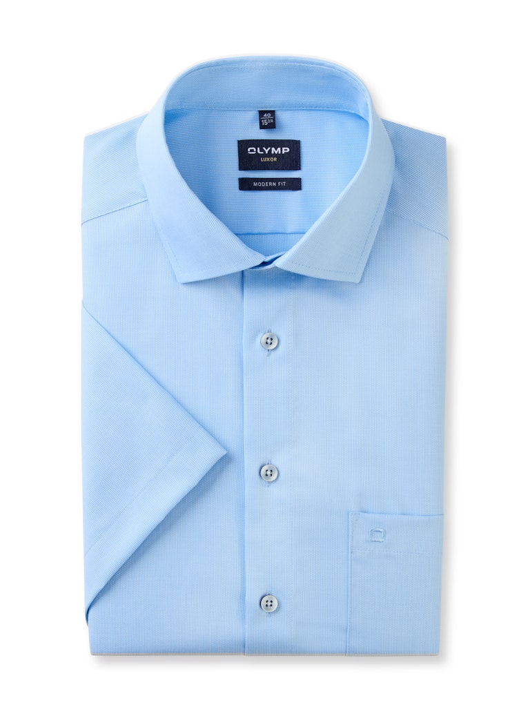 Olymp Herren Hemden kurz  Bleu