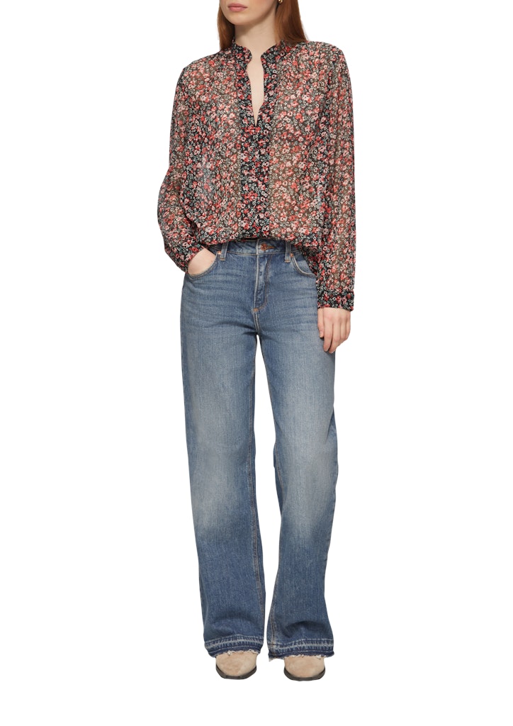 QS by S.Oliver Damen Blusen Grey/Black