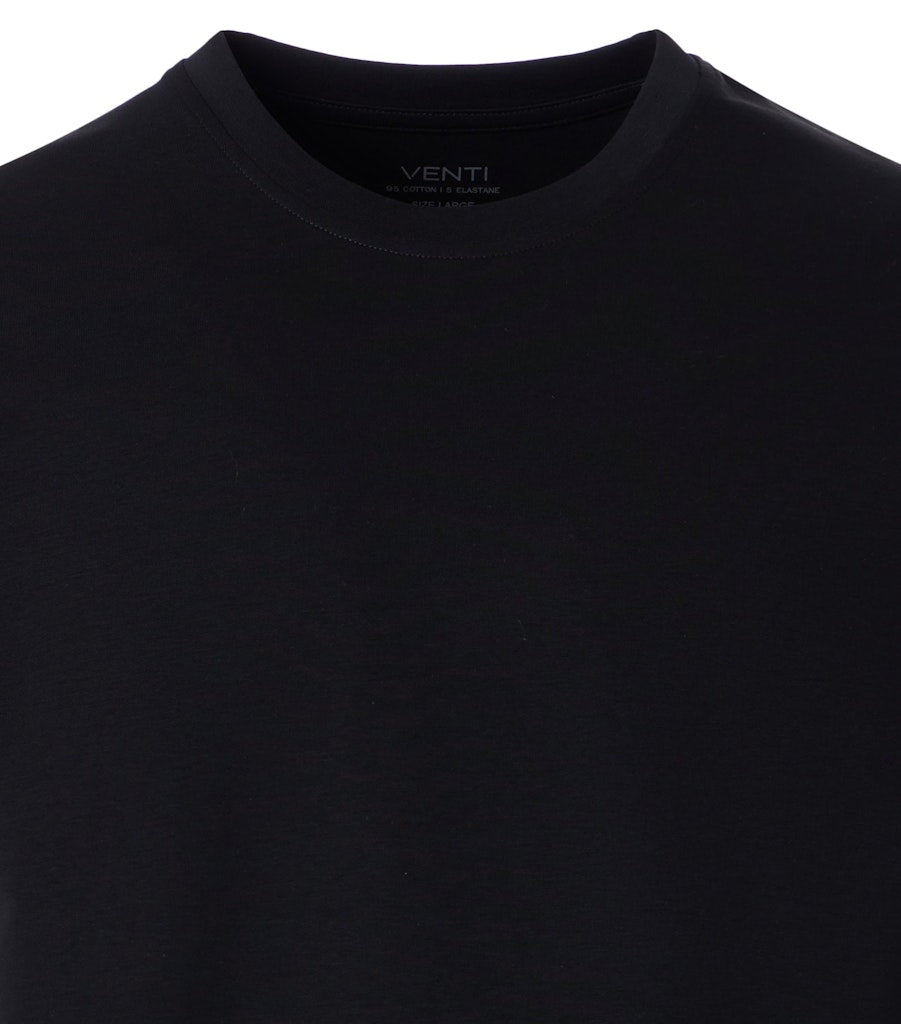 Venti Herren T-Shirts kurz   Schwarz