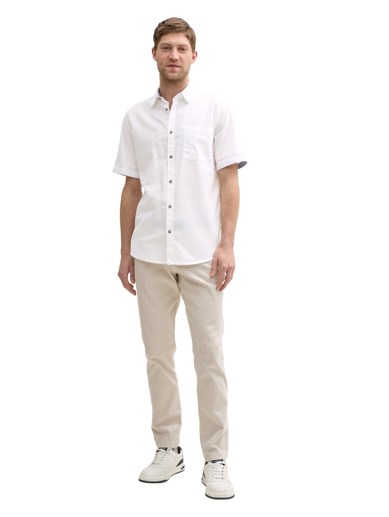 Tom Tailor Herren Hemden kurz White