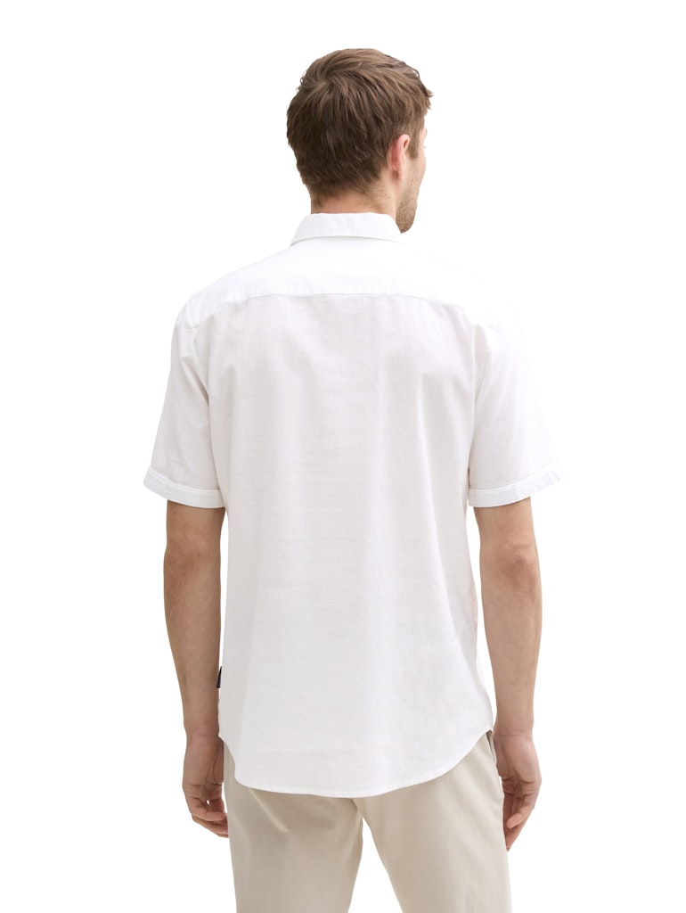Tom Tailor Herren Hemden kurz White