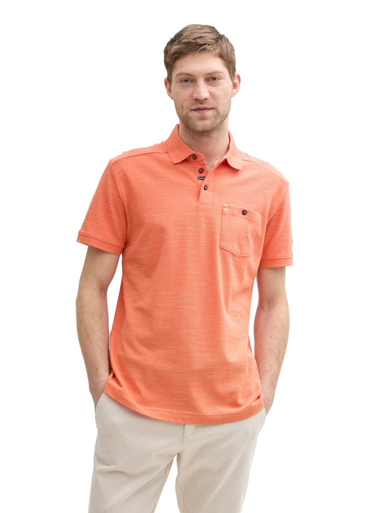 Tom Tailor Herren Polo-Shirts Brick Orange