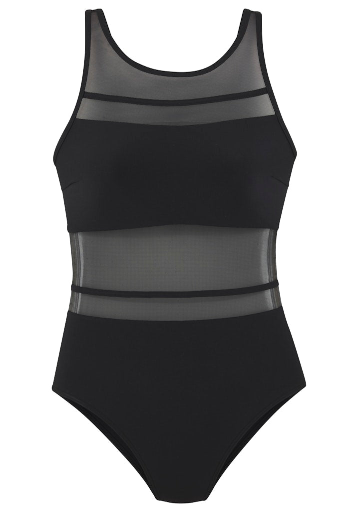 Lascana Badeanzug Black