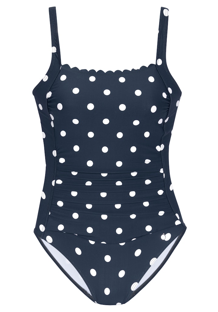 Lascana Badeanzug Navy-White