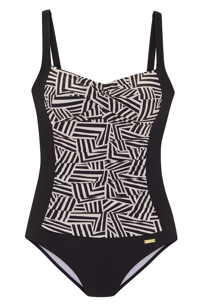 Lascana Badeanzug Black-Creme