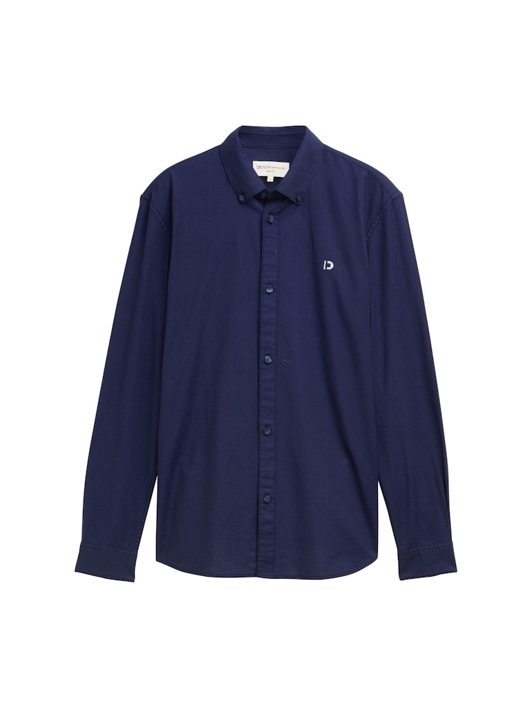 Tom Tailor denim Herren Hemden lang Dark Blueberry