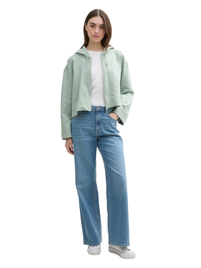Tom Tailor denim Damen Sweatjacken Fresh Mint Gree